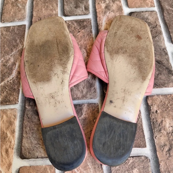 Gucci Nappa Matelassé GG Marmont Charlotte slide sandals - Picture 6 of 7